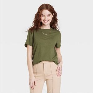a new day Green Crew Neck Short Sleeve Relaxed T-Shirt